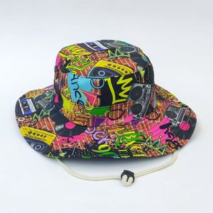 Sombrero de Sol de Ala Ancha con Protección UV, Sombrero de Pesca Resistente al Viento con Estampado Moderno de Cara Sonriente y Patrón de Pato, Sombrero de Pescador para Senderismo al Aire Libre - Product Image 6
