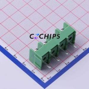 DBT50P-9.5-4P-GN-P Barrier Terminal Block Through hole Component (THT),P=9.5mm Connector Three Sides 9.5mm 1x4P Straight Pin - Product Image 2