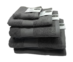 Serviettes de bain en coton 100% de qualité supérieure, bordure en dobby, douces, durables, pour les mains, le visage et le bain, pour l'hôtel, le spa et la salle de bain à domicile - Product Image 1