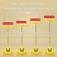 Trottinette d'équilibre moderne à trois roues Istaride pour enfants, avec roues lumineuses en PU, design léger et pliable