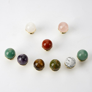 Luxury Modern Single-Hole Zinc Alloy Drawer Handle <b>Knob</b> <b>for</b> Bedroom <b>Dresser</b> Wardrobe Cabinet Doors Colored Marble Compatible - Product Image 2