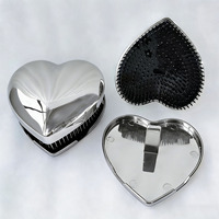 Brosse démêlante ionique électrique Rossendora en forme de cœur, compacte, massante, étanche, design de voyage 3 broches, modèle 4G