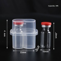 Boîte Xilin 3ml, lot de 2, en PP transparent, pour emballage de vaccin en poudre lyophilisée, empilable, avec base emboîtable, design recyclable pour