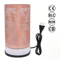 Lampe de table électrique personnalisée à intensité variable, chauffe-parfum en acier inoxydable, brûleur d'arômes très parfumé, veilleuse avec prise EU/US/AU/UK
