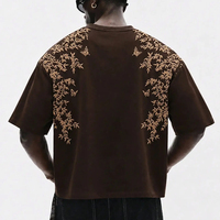 Kaos Pria Oversize 100% Katun 320gsm Berat O Neck Lengan Pendek Kasual Streetwear Ukuran Besar