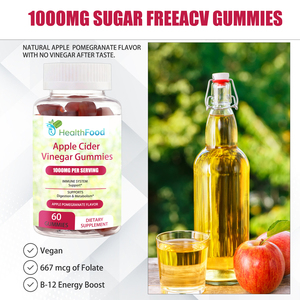 Private Label Apple Cider Vinegar Gummies with Apple Cider Vinegar Immune System Supports and Energy Support Gummies - Product Image 5