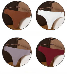 Nueva Tanga Europea Ice Sik sin costuras Deportes Fitnessskin-friendly Naked Feemng Transpirable Una pieza <span class=keywords><strong>Tangas</strong></span> de mujer - Product Image 5