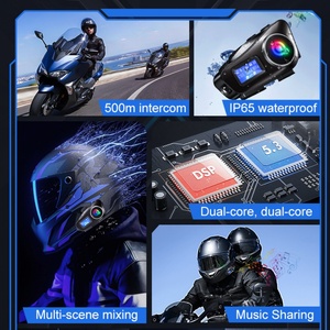 Casque Bluetooth édition spéciale avec écran LCD, partage de musique MP3, radio FM et fonction talkie-walkie - Product Image 5