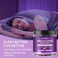Gummies pour le sommeil en marque blanche, sans mélatonine, suppléments végétaliens en gommes, OEM, naturels, 3mg, 5mg, 10mg, GABA, L-théanine, Gummies à la mélatonine