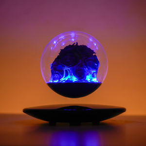 ורד נצחי מרחף על ידי ריחוף מגנטי, קישוט פרחוני זוהר ומעודן לחתונה או ליום האהבה. - Product Image 1