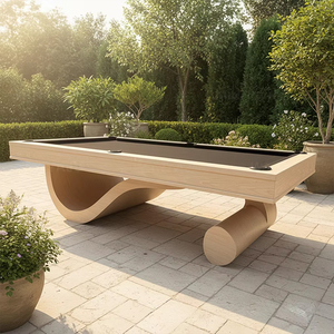 โต๊ะพูลขนาด 7 ฟุต 8 ฟุต พร้อมลิ้นชัก โต๊ะบิลเลียดไม้เนื้อแข็งหินชนวนธรรมชาติสุดหรูทันสมัย พร้อมท็อปแบบเทนนิสและม้านั่ง - Product Image 3