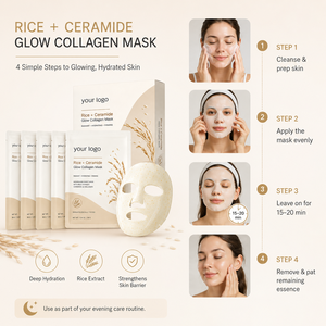 <span class=keywords><strong>Mascarilla</strong></span> Facial de Colágeno con Extracto de <span class=keywords><strong>Arroz</strong></span> y Ceramida NP, Nutritiva, Luminosa, Reforzadora de la Barrera Cutánea, Reafirmante, <span class=keywords><strong>Mascarilla</strong></span> de Colágeno con Ceramida de <span class=keywords><strong>Arroz</strong></span> - Product Image 5