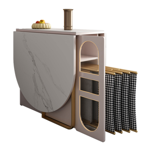 Sillas de comedor de madera de lujo modernas, mesas extraíbles, retráctiles, plegables, diseño para el hogar, sala de estar, restaurante, mostrador, salón - Product Image 1