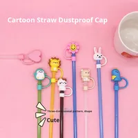 Nouveau bouchon de paille en silicone, diamètre 8-10 mm, réutilisable, personnalisé, anti-poussière, accessoire pour gobelet à eau