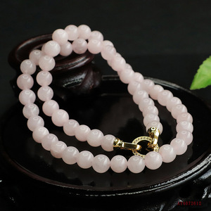 Collar de Cuentas de Aventurina Natural Collar de Piedra Natural de Jade para Mujer Cristal Curativo Cuarzo Rosa Cadena <span class=keywords><strong>y</strong></span> Eslabones - Product Image 5