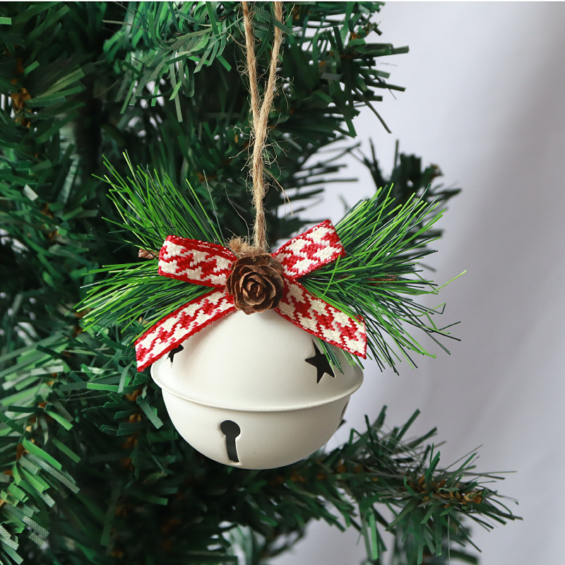 Campanella bianca, fiocco rosso e bianco.