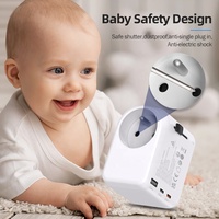 Worldplug PD 42W Fast Charge Europe Plug Sockets Adaptor Type C/G/A/I Outlet World Travel Power Adapter