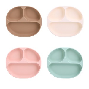 <span class=keywords><strong>Assiette</strong></span> à dîner pour enfants <span class=keywords><strong>assiette</strong></span> divisée en Silicone pour bébé ventouses fixes plats d'alimentation résistants aux chutes supplémentaires - Product Image 4