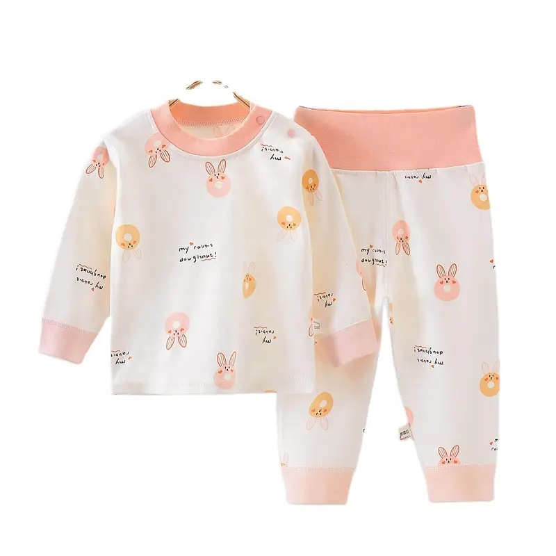 Toptan iç çamaşırı bebek takım pijama bebek takım karikatür bebek giysileri seti