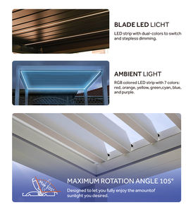 Porte pliante en aluminium pour balcon, verre trempé, ouverture horizontale, coupe-vent, design moderne - Product Image 4