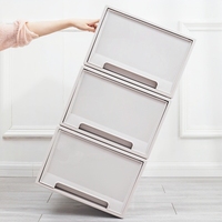 Boîte de rangement étanche pour la maison conteneur poubelle coffre pour enfants jouets porte-serviettes type tiroir bébé casier combinaison armoire