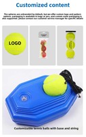 Kit d'entraînement personnalisé avec cordes haute élasticité et durables, vessie en caoutchouc pressurisée pour enfants et adultes, ensemble de 3 pièces avec plateaux de base et balles de tennis