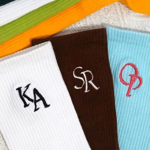 Unisex Cotton <b>Socks</b> with Custom Embroidered Text Logo Knitted Bachelorette Party <b>Gift</b> Digital Printing on Cuff - Product Image 3