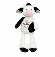 Peluche personnalisée en forme de vache, adorable animal en peluche à longues pattes avec logo brodé, poupée douce OEM ODM, cadeau pour bébé