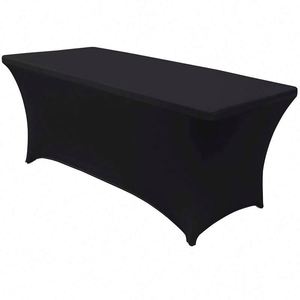 Housse de table en spandex durable, imperméable, traditionnelle, portable, pour extérieur, jardin, fête, avec ourlet élastique, imprimée numériquement, design personnalisé, longue - Product Image 3