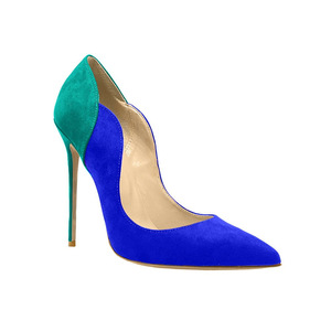 Women's Summer Autumn Thin <b>Heels</b> Peep Toe Office Dress Sandals Anti-Slippery Lightweight Height Increasing Custom Logo Blue - Product Image 3