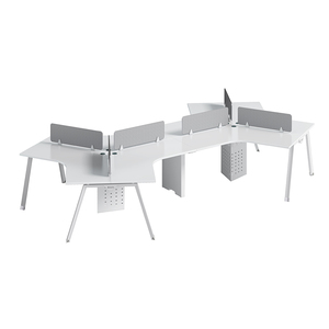 현대 3-6 인 워크 스테이션 확장 기능이있는 목조 사무실 가구 직원 책상 테이블 - Product Image 3