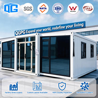 Casa Contenedor Expandible de Doble Ala de 15 y 20 Pies, Estándar AU de 40 Pies, Tipo Granny Flat, Casa Modular Prefabricada de Lujo de 2, 3 y 4 Dormitorios