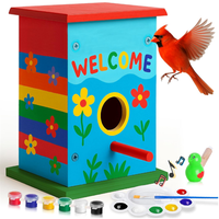 Kit de maison pour oiseaux en bois multifonctionnel de style classique, imperméable, à suspendre, en bois massif, pour une utilisation en extérieur, ensemble complet de qualité supérieure