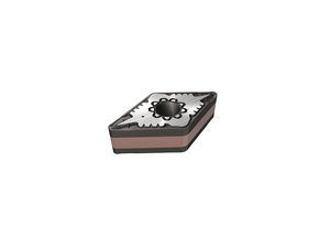 Plaquette en carbure Iscar ISOTURN DNMG pour tournage de finition des alliages d'acier inoxydable et de titane, revêtement AlTiN+TiN, HRC 90-92, DNMG 150404-F3M IC830 - Product Image 2