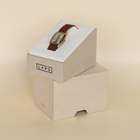 Papier kraft écologique et personnalisé, matériaux recyclés, montre artisanale, bracelet, bijoux, boîte d'emballage avec tiroir coulissant