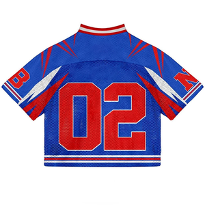 Groothandel Custom Logo Mannen Voetbal Jersey Sportkleding Fabrikanten V-Hals Mesh Ademende Top Streetstyle Jersey T-Shirts - Product Image 4