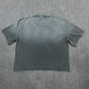 T-shirt Vintage con Stampa DTG Personalizzata, 100% Cotone, Collo Tondo, Effetto Sbiadito e Lavaggio Acido, Taglio Corto e Vestibilità Ampia per Uomo - Product Image 3
