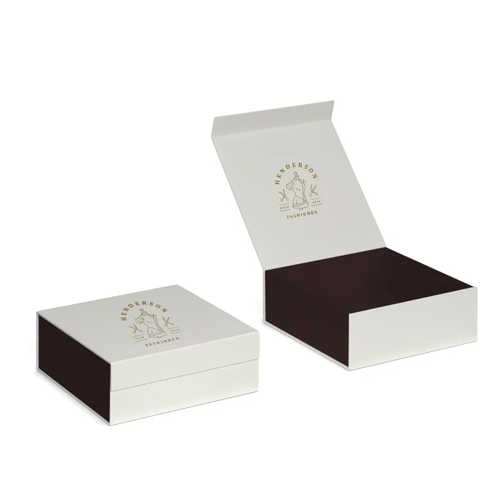 Роскошная Экологически чистая индивидуальная жесткая складная белая маленькая бумажная коробка в форме книги, магнитная подарочная коробка