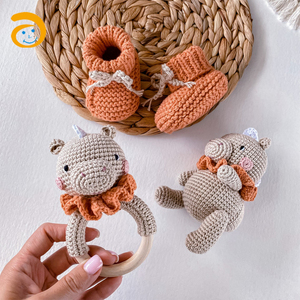 Offre Spéciale : Ensemble de hochets et chaînes de sucette en bois pour bébé, sans BPA, avec ourson au <span class=keywords><strong>crochet</strong></span> - Product Image 2