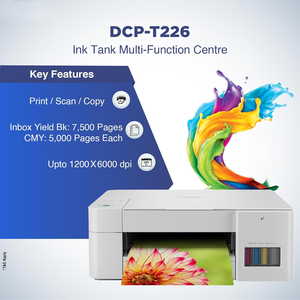 Impresora Multifuncional de Inyección de Tinta a Color DCP T226, Imprime y Escanea, para DCP T226/ DCP T226 Printer/ DCP T226 In - Product Image 6