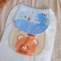 Sweater Bayi Semua Bahan Katun Handuk Punggung Berlapis Tahan Keringat Bermotif Kartun Dapat Dilipat Untuk Penggunaan Luar Ruangan Olahraga