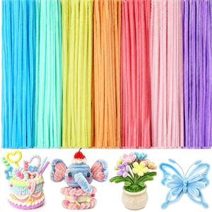 Handmade Iron <b>Wire</b> <b>Flower</b> Twisted 8mm Pipe Cleaners 100 Bouquet Thick Kits Customizable Model High Quality Safe Eco-friendly for - Product Image 1
