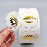 Étiquettes autocollantes personnalisées avec logo en feuille d'or, imperméables, rondes, transparentes, pour bougies d'entreprise, étiquettes adhésives personnalisées