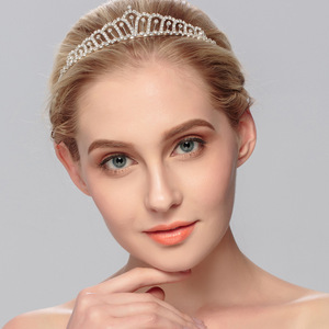 Diadema de Princesa Clásica con Pedrería, Joyería de Novia, Estilo Europeo Americano, Popular, Accesorios para Vestidos de Niñas - Product Image 3