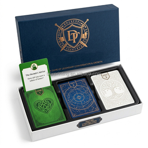 Boîte de jeu de cartes magnétique de luxe personnalisée, fabriquée avec soin en papier, cartes rondes pour adultes et enfants, à jouer avec des amis - Product Image 1