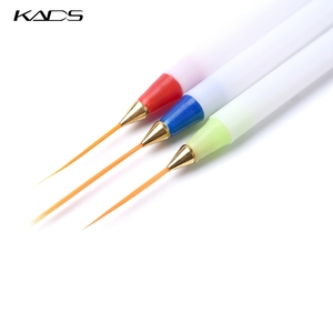 Ensemble de 3 pinceaux à ongles Kolinsky pour nail art, ultra fins, pour la peinture et le traçage, pour manucure professionnelle - Product Image 5