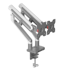 Dual Monitor Stand Arms VESA Mounts For 2 Monitors Mechanical Spring Tension Indicator Fully Adjustable Bracket