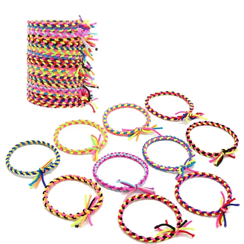 Multi Kleur Elastische Stropdassen Hair Touwen Elastiekjes Paardenstaart Houders Haaraccessoires Gevlochten Haar Scrunchies