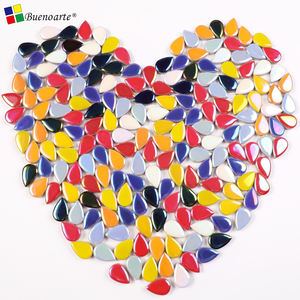 El sanatları için gözyaşı mozaik fayans, çocuklar için Waterdrop yağmur damlası seramik mozaikler kiremit zanaat yığınları DIY mozaik yapma - Product Image 6