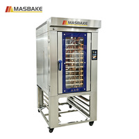 Horno Rotatorio Eléctrico MASBAKE de 10 Bandejas con Pantalla Táctil Inteligente, Horno de Convección Automático para Panadería Profesional